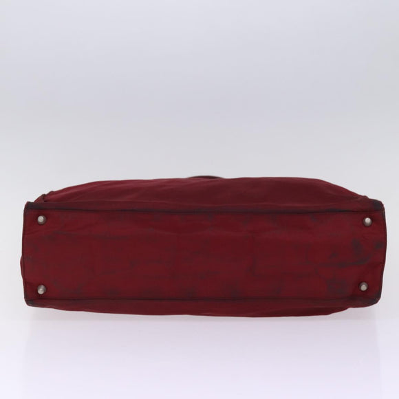 PRADA Hand Bag Nylon Red Auth bs15270
