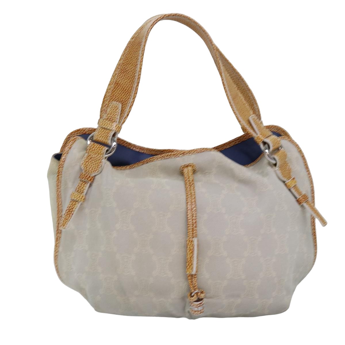 CELINE Paris Macadam Canvas Hand Bag Gray Auth bs15279