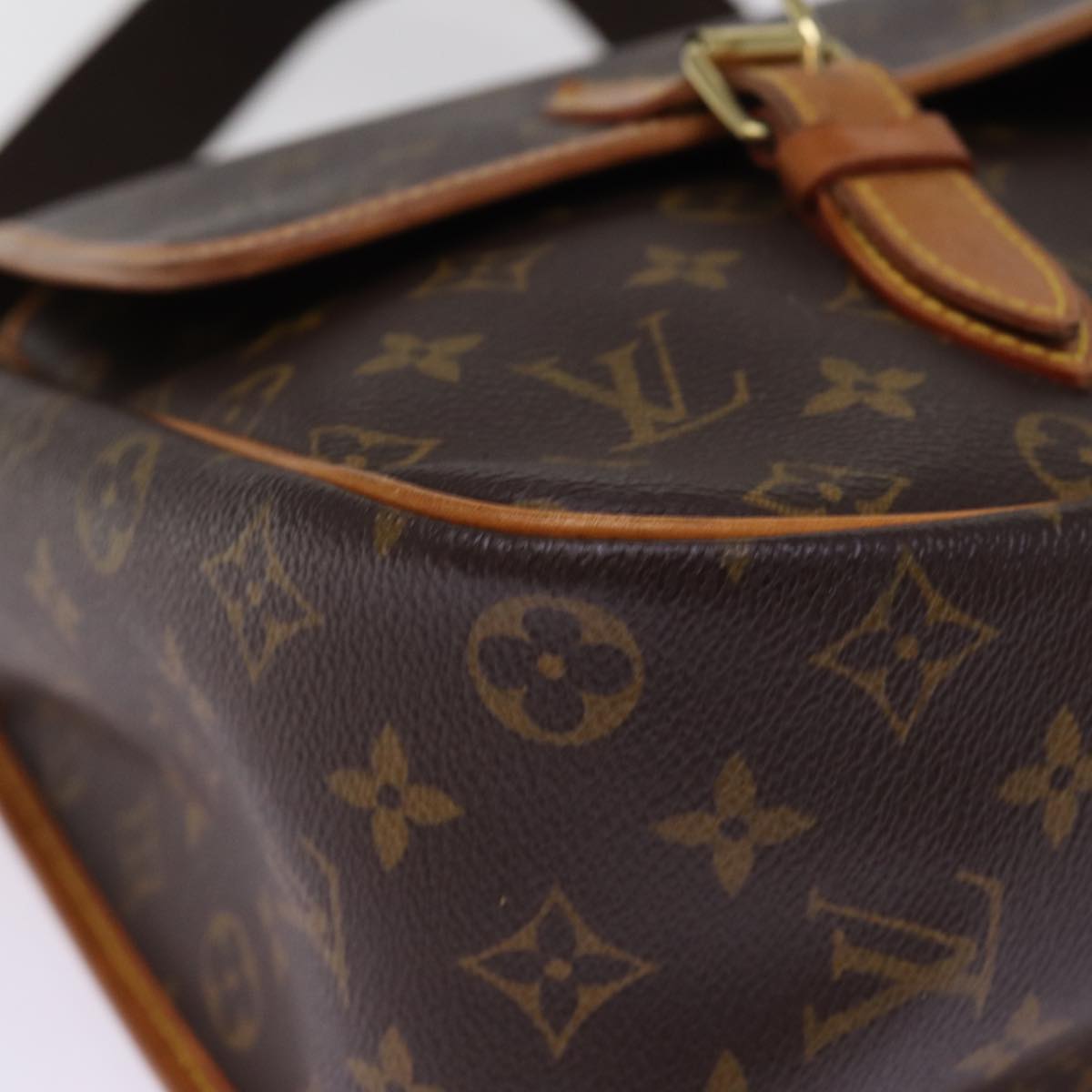 LOUIS VUITTON Monogram Gibeciere GM Shoulder Bag M42246 LV Auth bs15294