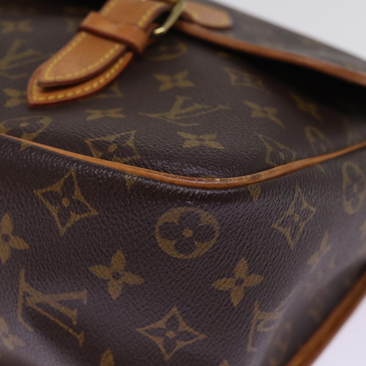 LOUIS VUITTON Monogram Gibeciere GM Shoulder Bag M42246 LV Auth bs15294