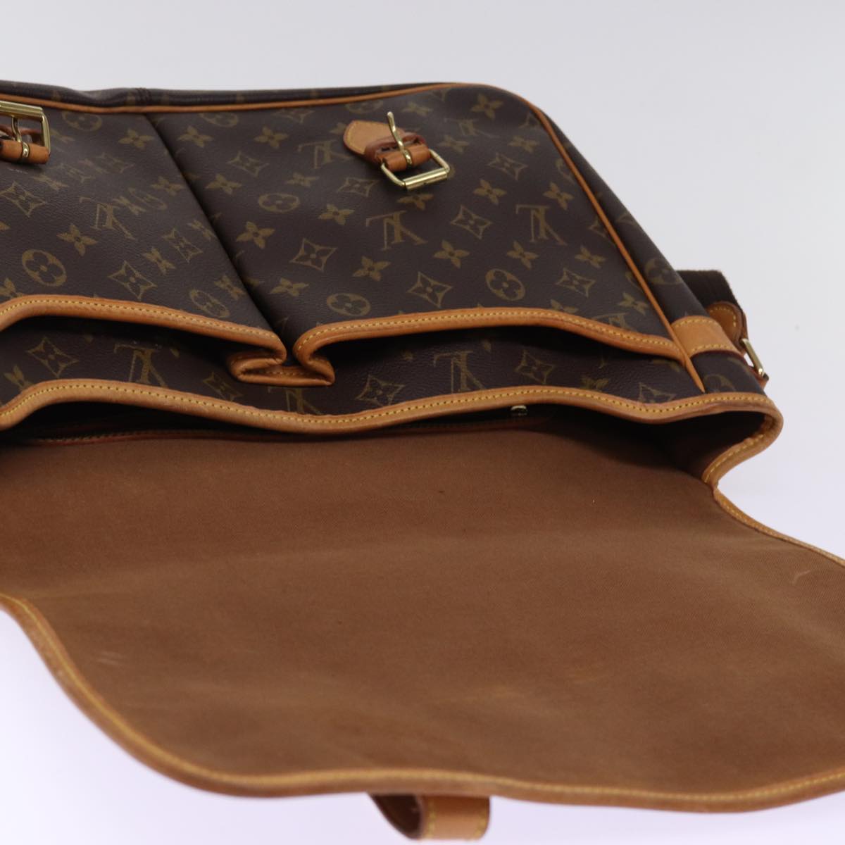 LOUIS VUITTON Monogram Gibeciere GM Shoulder Bag M42246 LV Auth bs15294