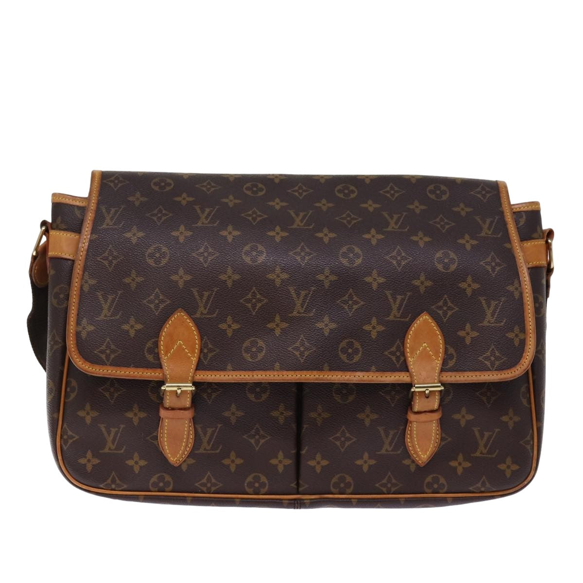 LOUIS VUITTON Monogram Gibeciere GM Shoulder Bag M42246 LV Auth bs15294