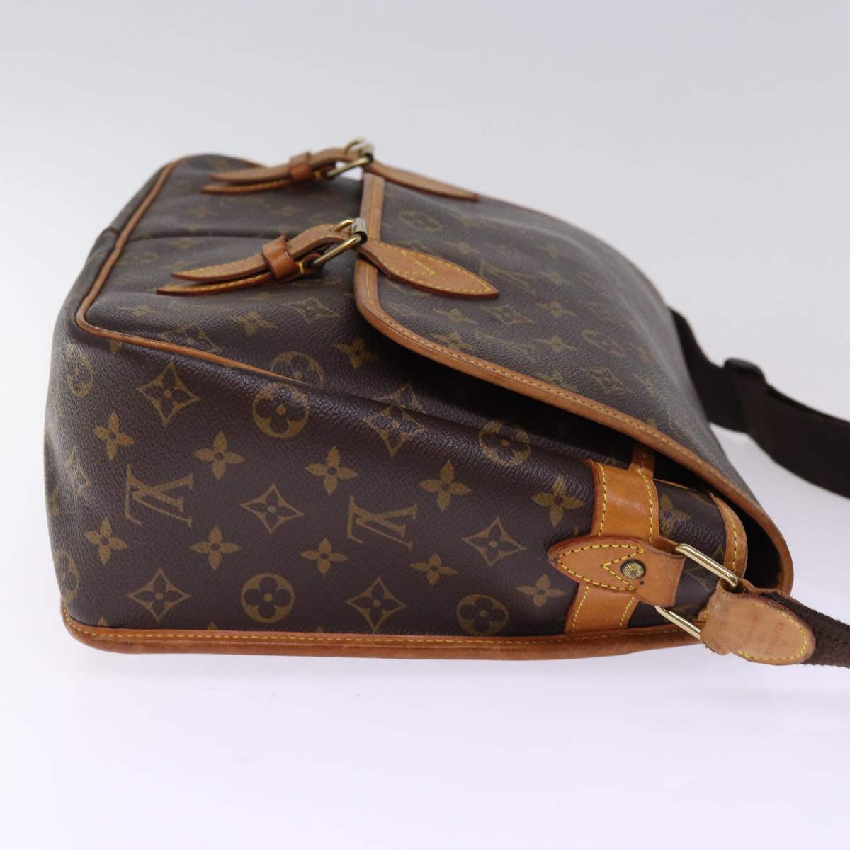 LOUIS VUITTON Monogram Gibeciere GM Shoulder Bag M42246 LV Auth bs15294