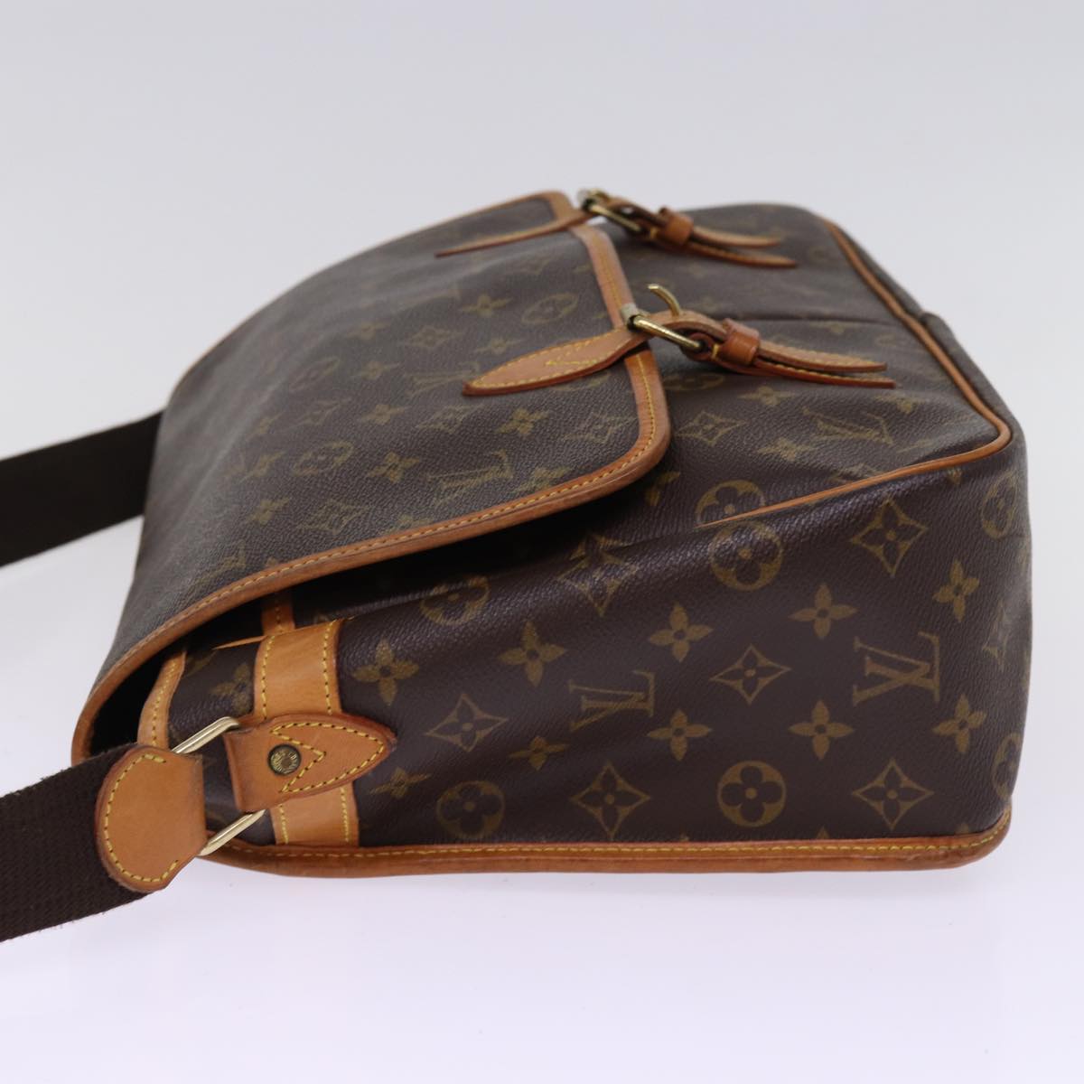 LOUIS VUITTON Monogram Gibeciere GM Shoulder Bag M42246 LV Auth bs15294