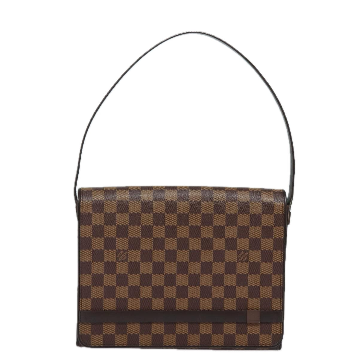 LOUIS VUITTON Damier Ebene Tribeca Carre Shoulder Bag N51161 LV Auth bs15302