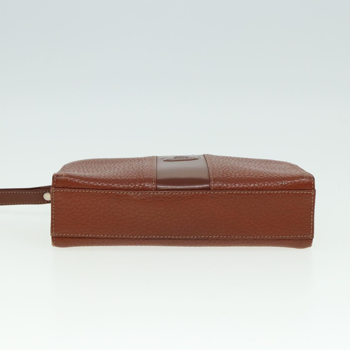 BURBERRY Clutch Bag Leather Brown Auth bs15307