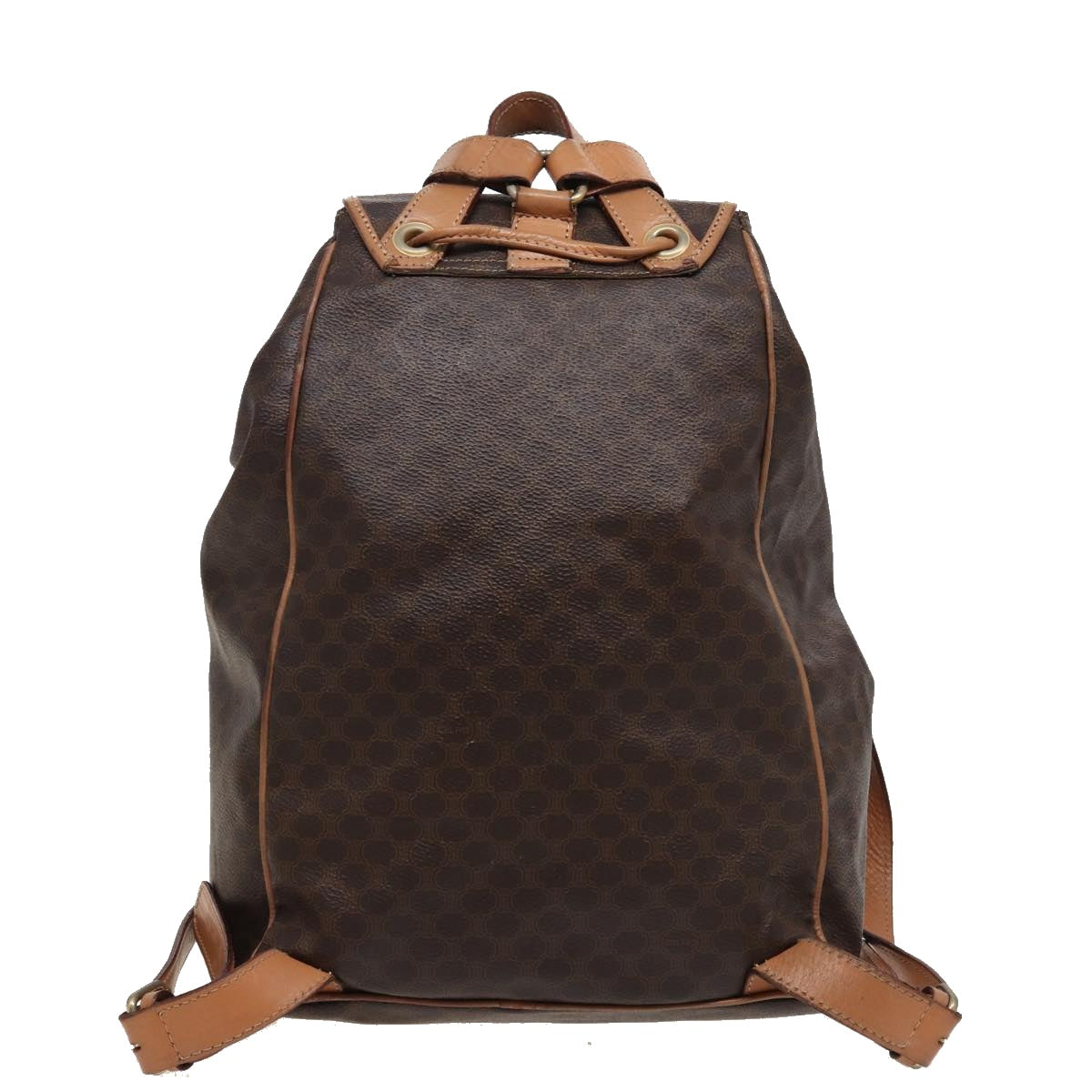 CELINE Macadam Canvas Backpack PVC Brown Auth bs15310 - 0