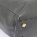 SAINT LAURENT Tote Bag Leather Gray Auth bs15314-9