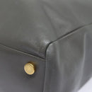 SAINT LAURENT Tote Bag Leather Gray Auth bs15314-14
