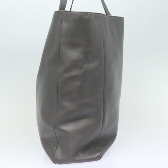 SAINT LAURENT Tote Bag Leather Gray Auth bs15314