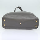 SAINT LAURENT Tote Bag Leather Gray Auth bs15314-5