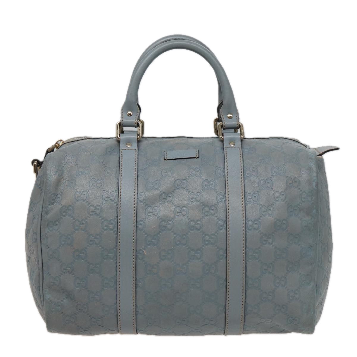 GUCCI GG Canvas Guccissima Boston Bag Blue 193603 Auth bs15315