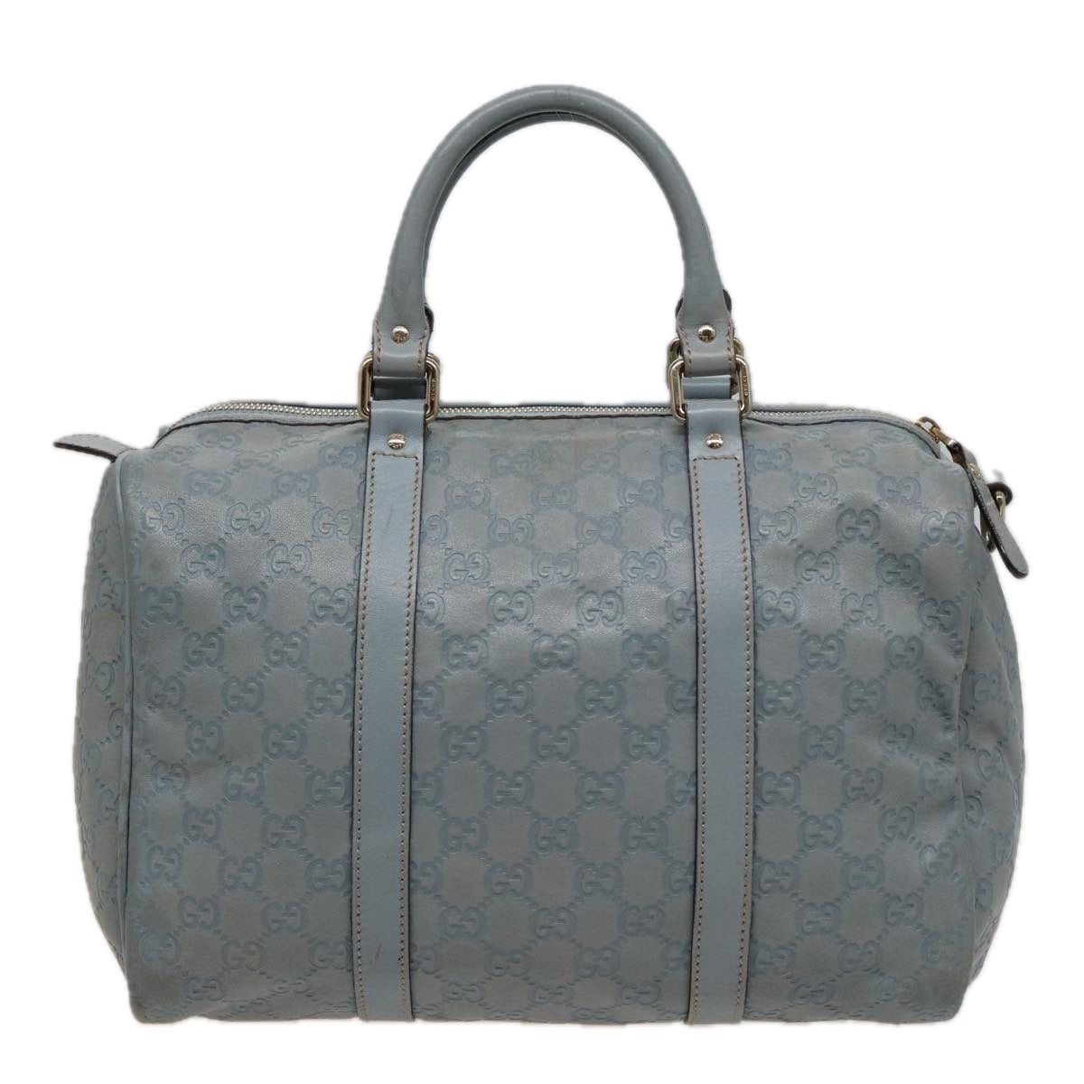 GUCCI GG Canvas Guccissima Boston Bag Blue 193603 Auth bs15315