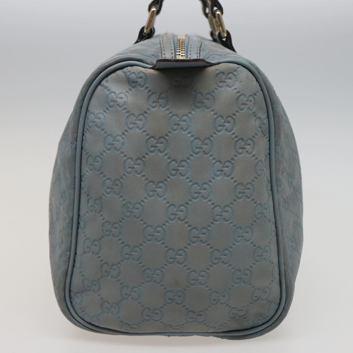 GUCCI GG Canvas Guccissima Boston Bag Blue 193603 Auth bs15315