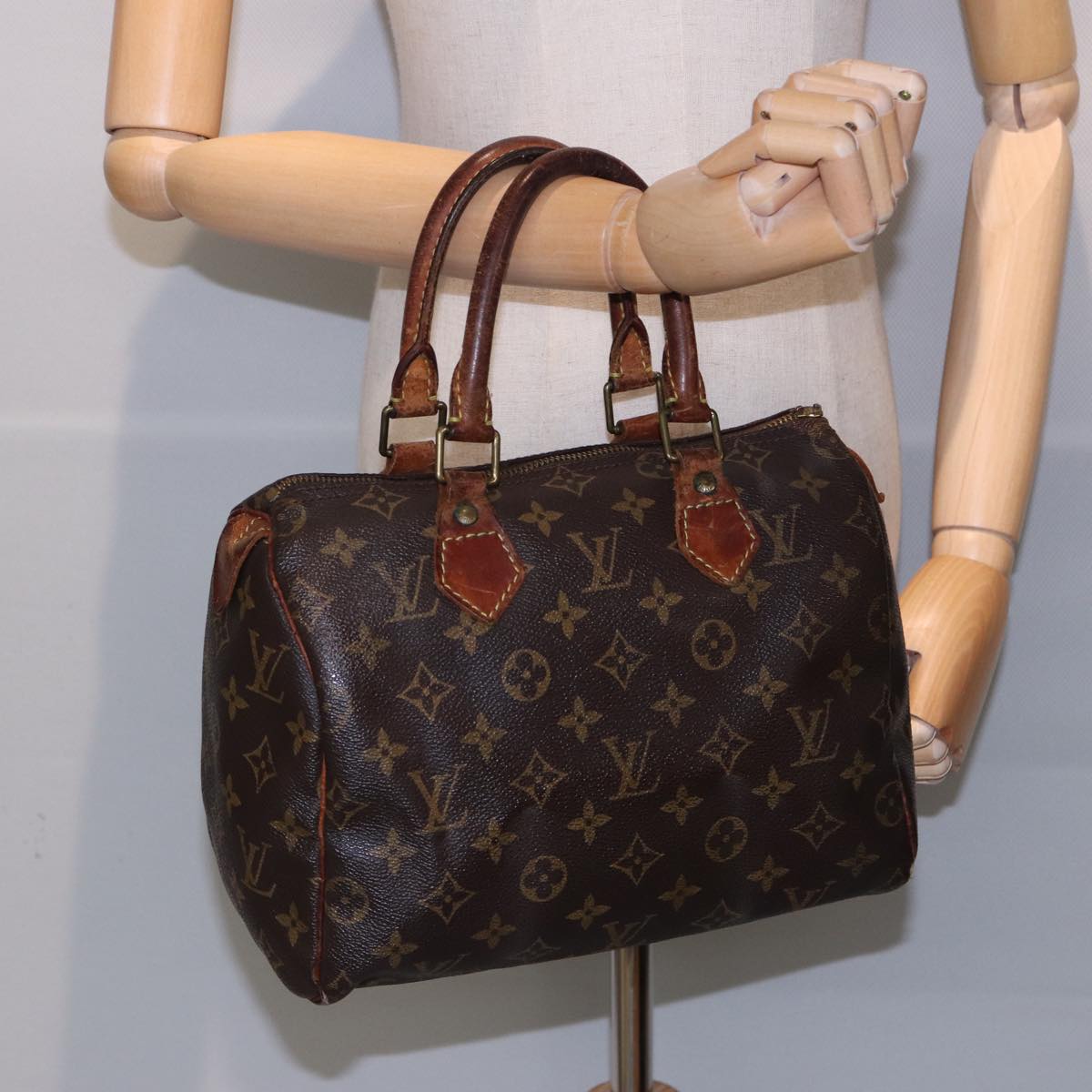 LOUIS VUITTON Monogram Speedy 25 Hand Bag M41528 LV Auth bs15321