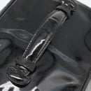 CHANEL Vanity Cosmetic Pouch Patent leather Black CC Auth bs15339-7