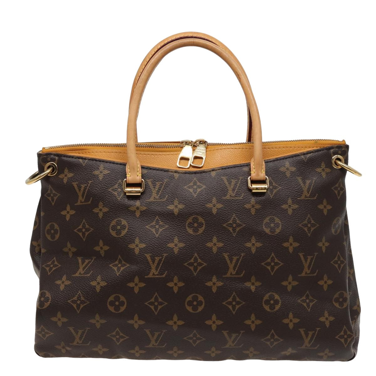 LOUIS VUITTON Monogram Pallas Hand Bag 2way Yellow Saffron M40929 Auth bs15348 - 0