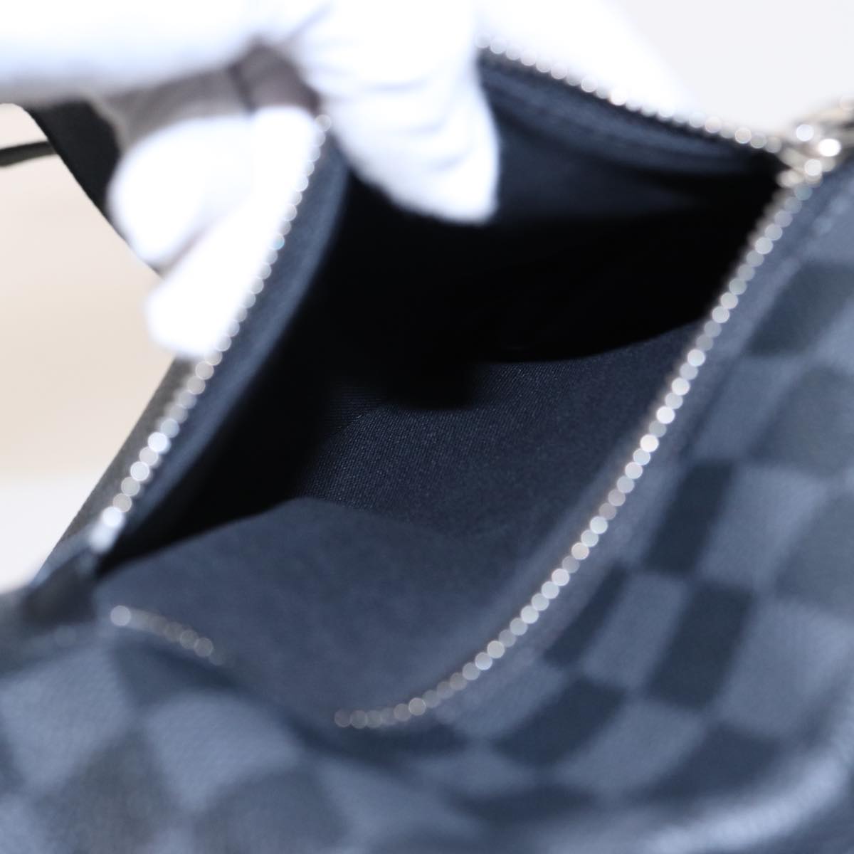 LOUIS VUITTON Damier Graphite Mick MM Shoulder Bag N41106 LV Auth bs15349