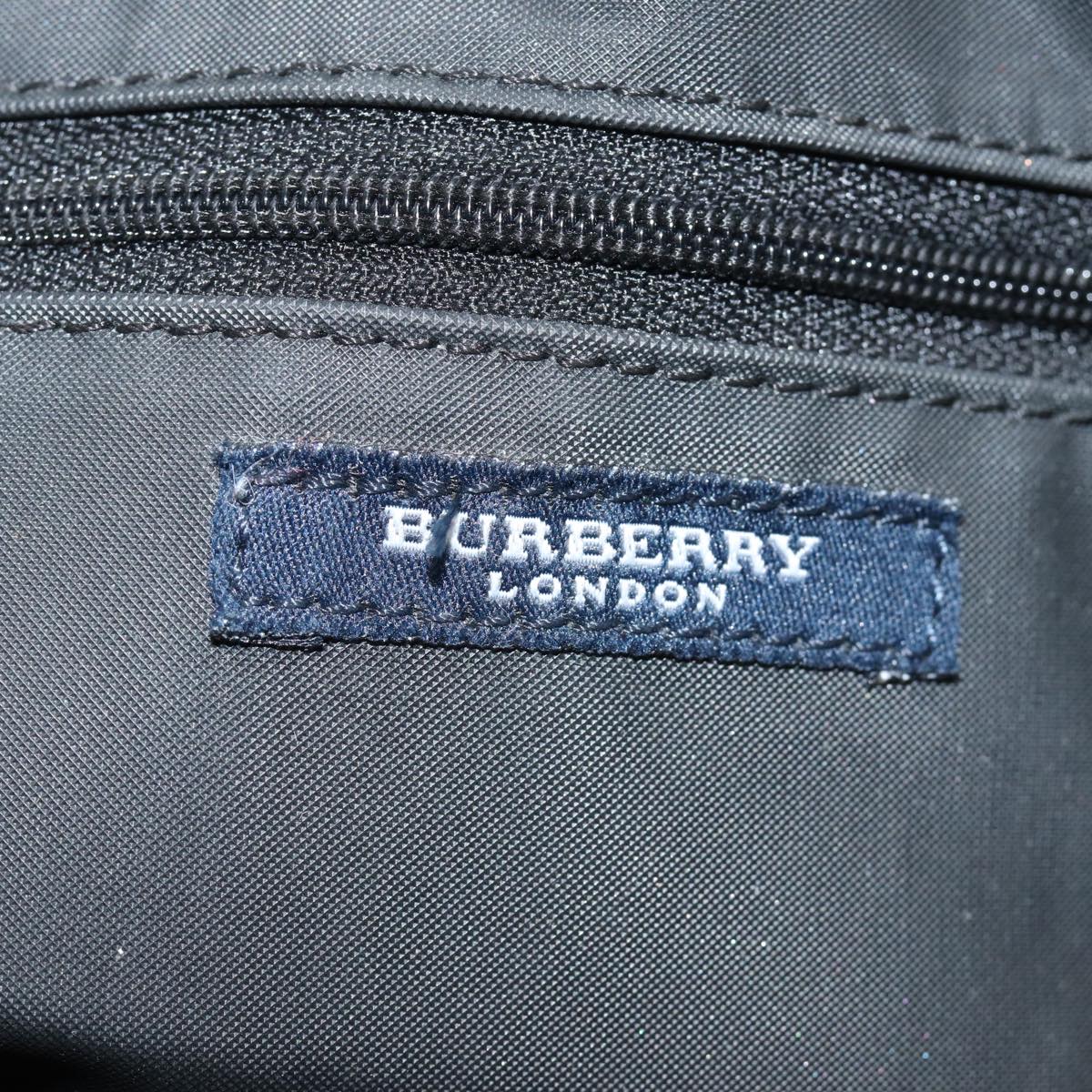 BURBERRY Nova Check Hand Bag Nylon Blue Auth bs15357