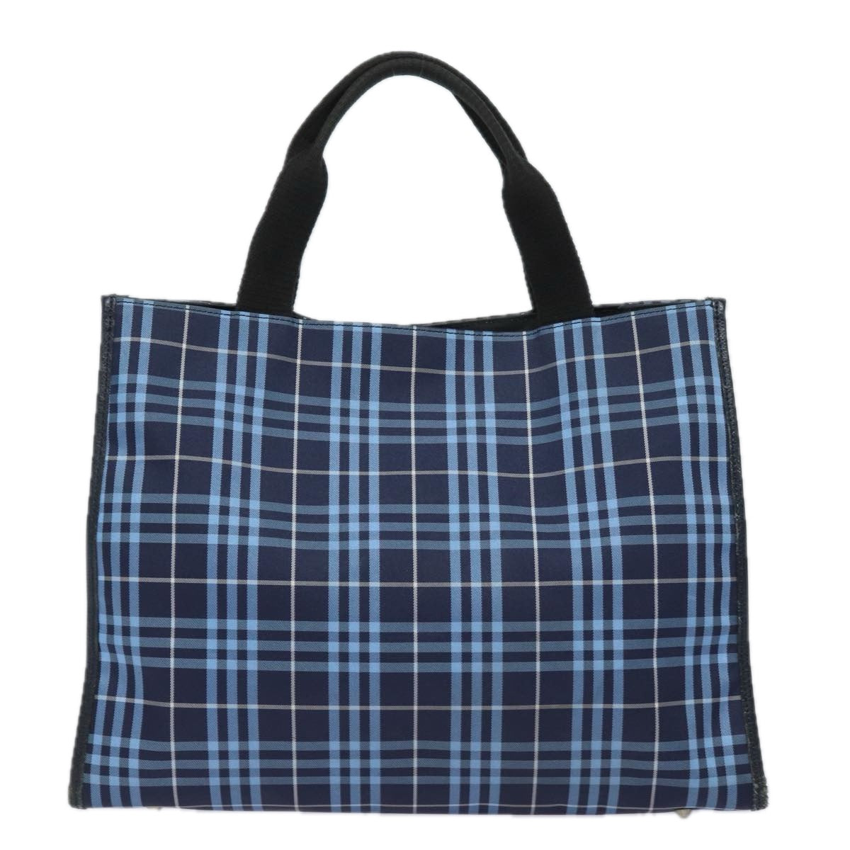 BURBERRY Nova Check Hand Bag Nylon Blue Auth bs15357