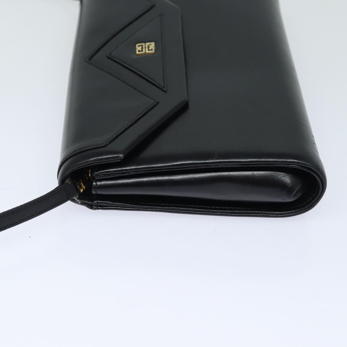 GIVENCHY Shoulder Bag Leather Black Auth bs15373