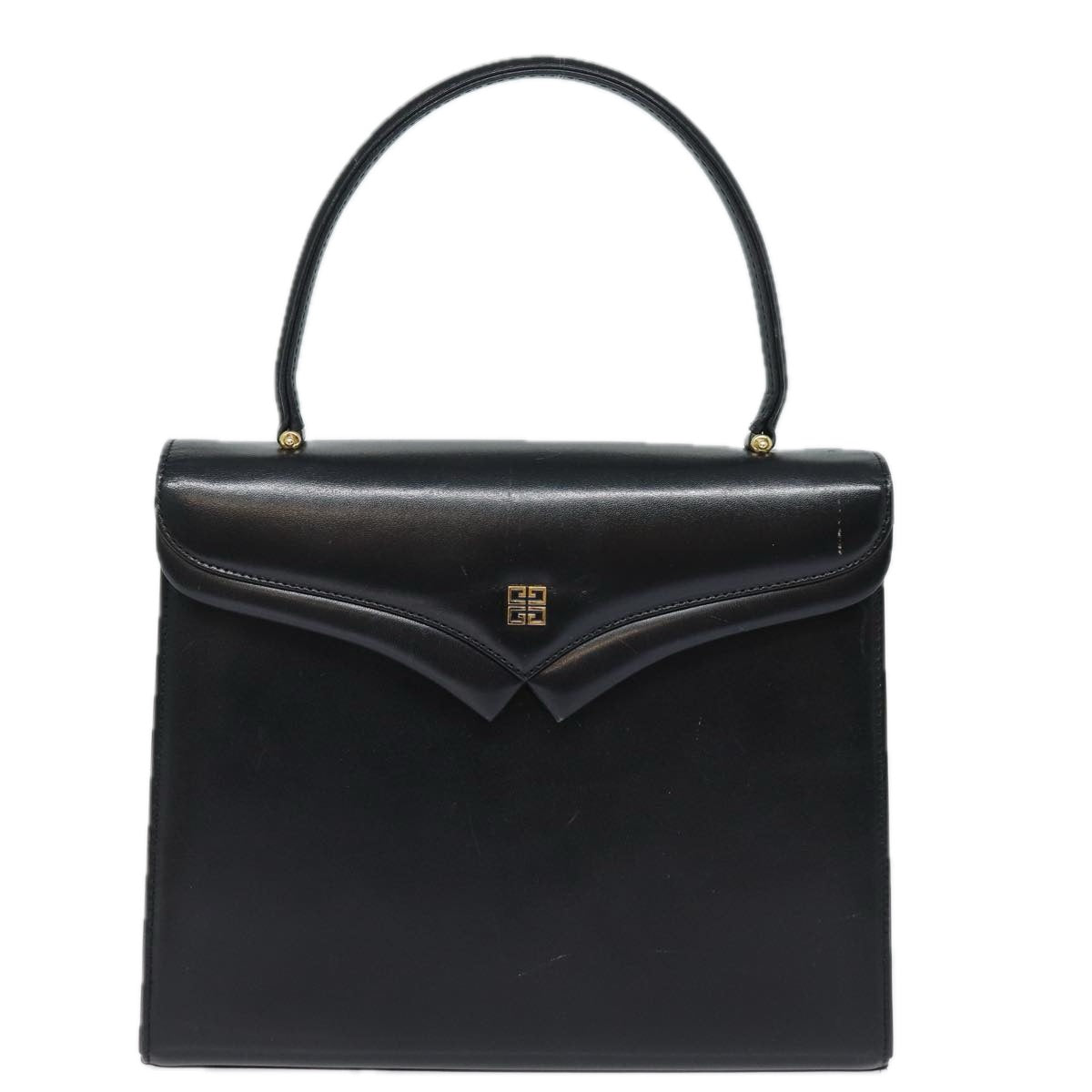 GIVENCHY Hand Bag Leather Black Auth bs15374 - 0