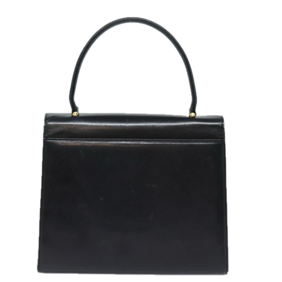 GIVENCHY Hand Bag Leather Black Auth bs15374