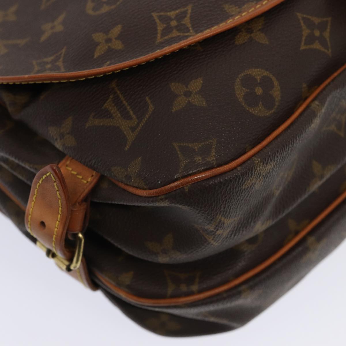 LOUIS VUITTON Monogram Saumur 30 Shoulder Bag M42256 LV Auth bs15389