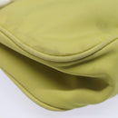 PRADA Accessory Pouch Nylon Lime Yellow Pink Auth bs15411-15