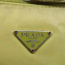 PRADA Accessory Pouch Nylon Lime Yellow Pink Auth bs15411-19