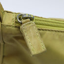 PRADA Accessory Pouch Nylon Lime Yellow Pink Auth bs15411-9