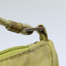 PRADA Accessory Pouch Nylon Lime Yellow Pink Auth bs15411-10