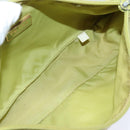 PRADA Accessory Pouch Nylon Lime Yellow Pink Auth bs15411-11
