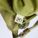 PRADA Accessory Pouch Nylon Lime Yellow Pink Auth bs15411-12