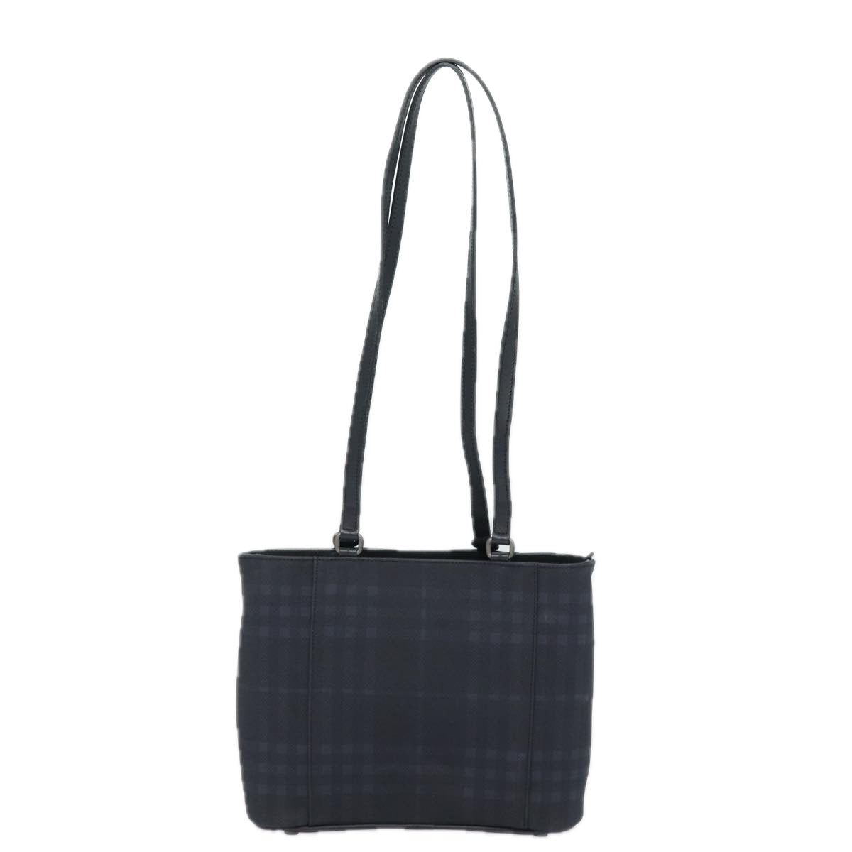 BURBERRY Nova Check Shoulder Bag PVC Black Auth bs15452