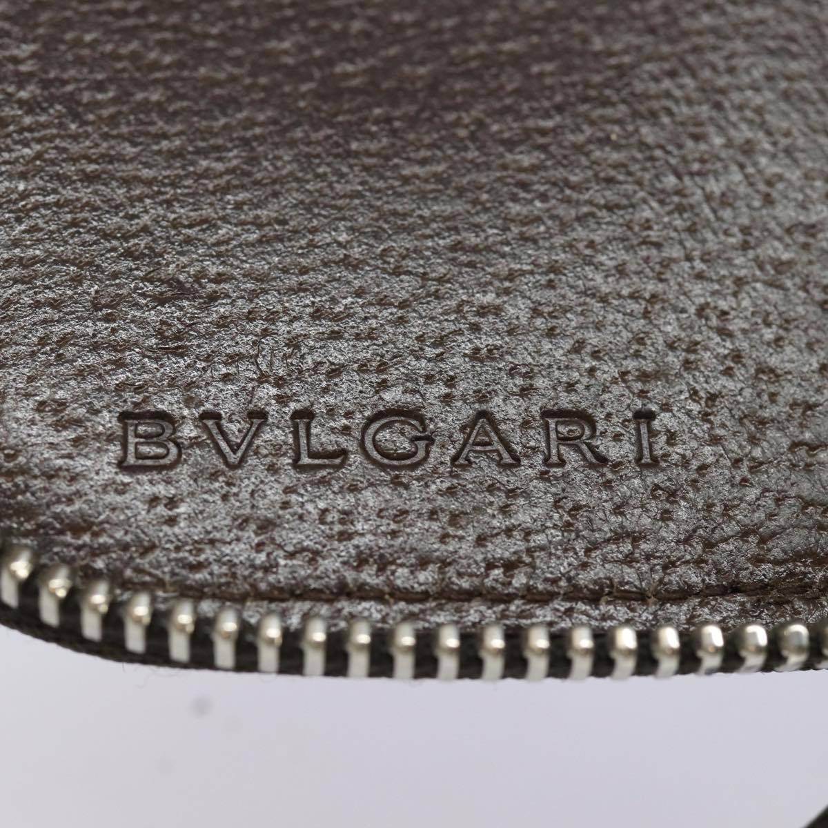 BVLGARI Key Case Canvas Brown Auth bs15458