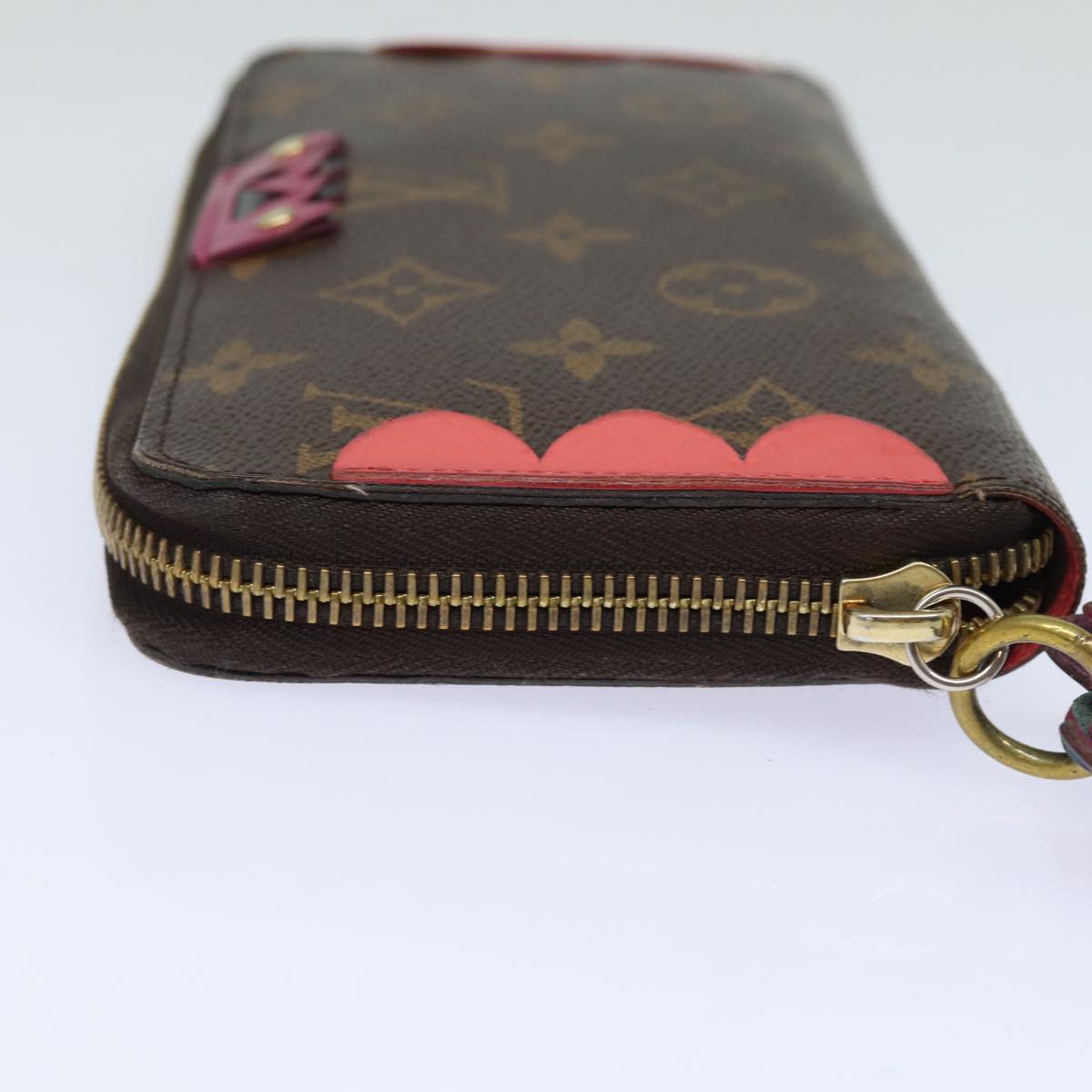 LOUIS VUITTON Monogram Totem Zippy Wallet Purple Red blue M61364 LV Auth bs15467