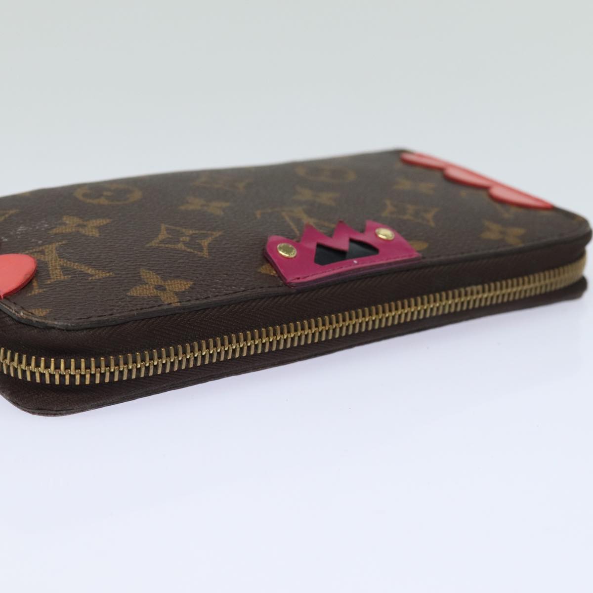 LOUIS VUITTON Monogram Totem Zippy Wallet Purple Red blue M61364 LV Auth bs15467