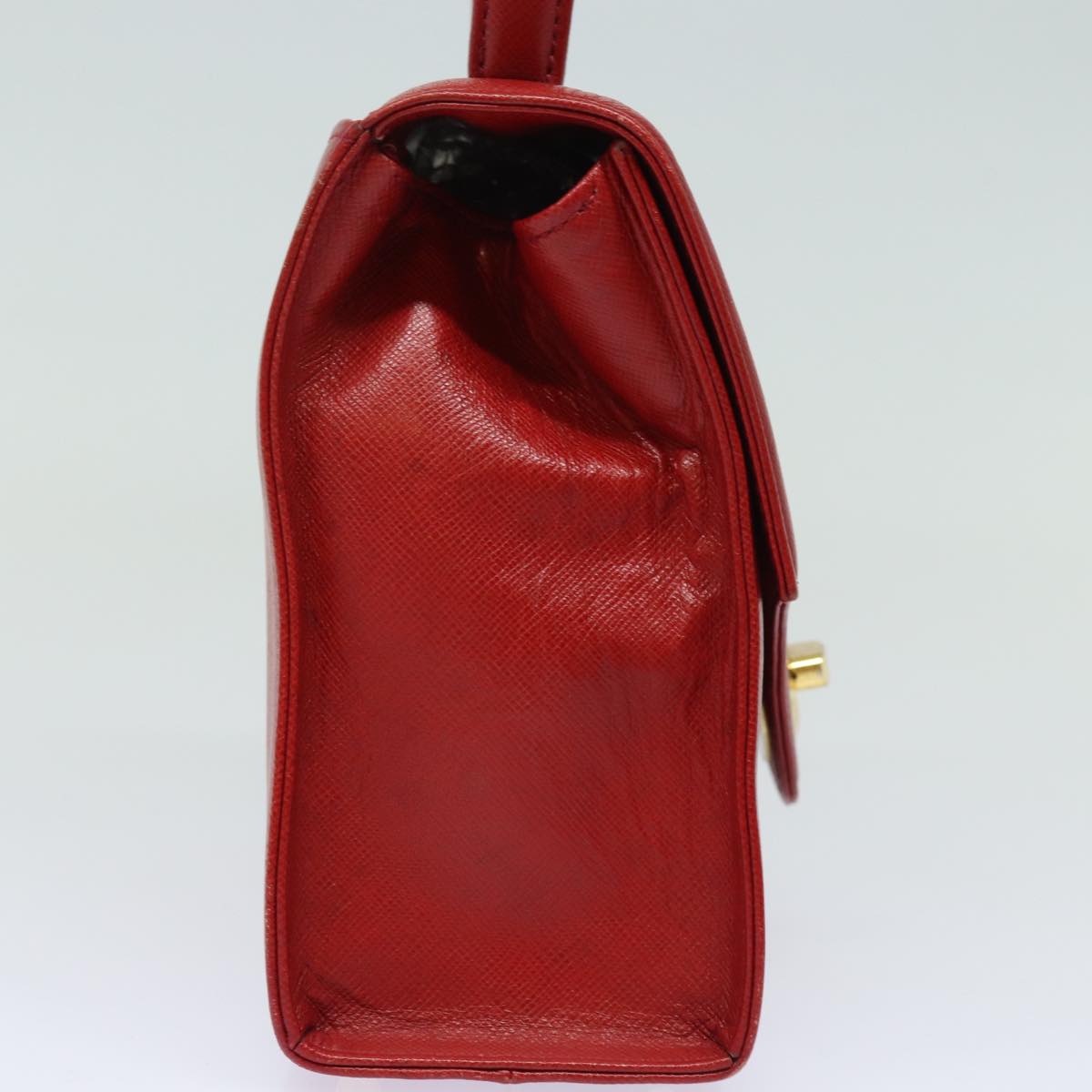 GIVENCHY Hand Bag Leather Red Auth bs15472