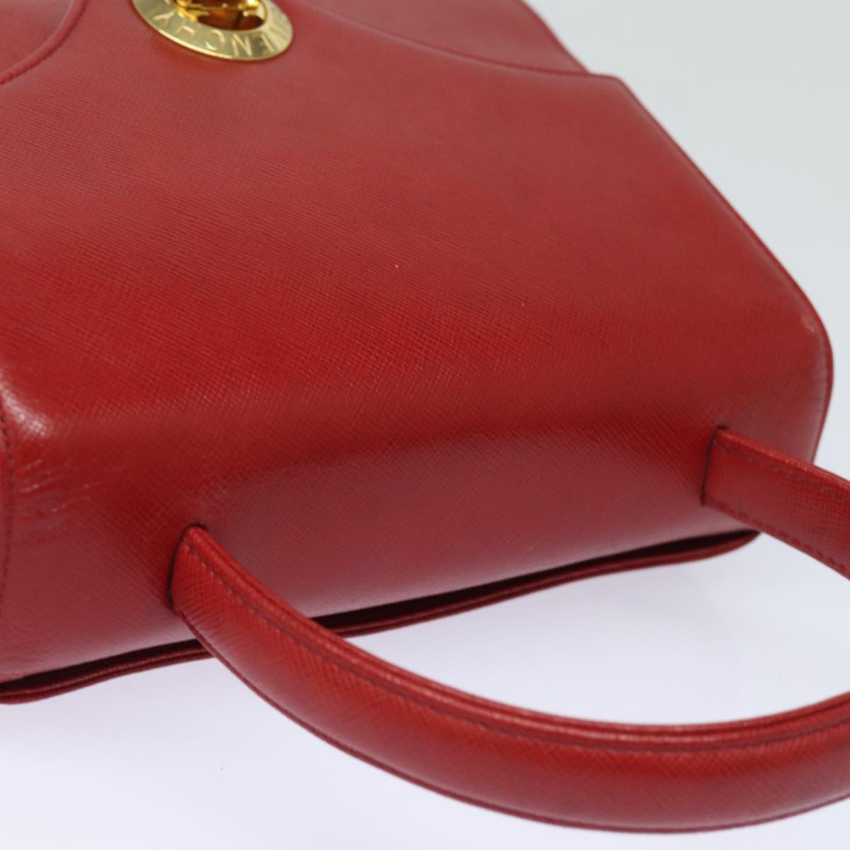 GIVENCHY Hand Bag Leather Red Auth bs15472