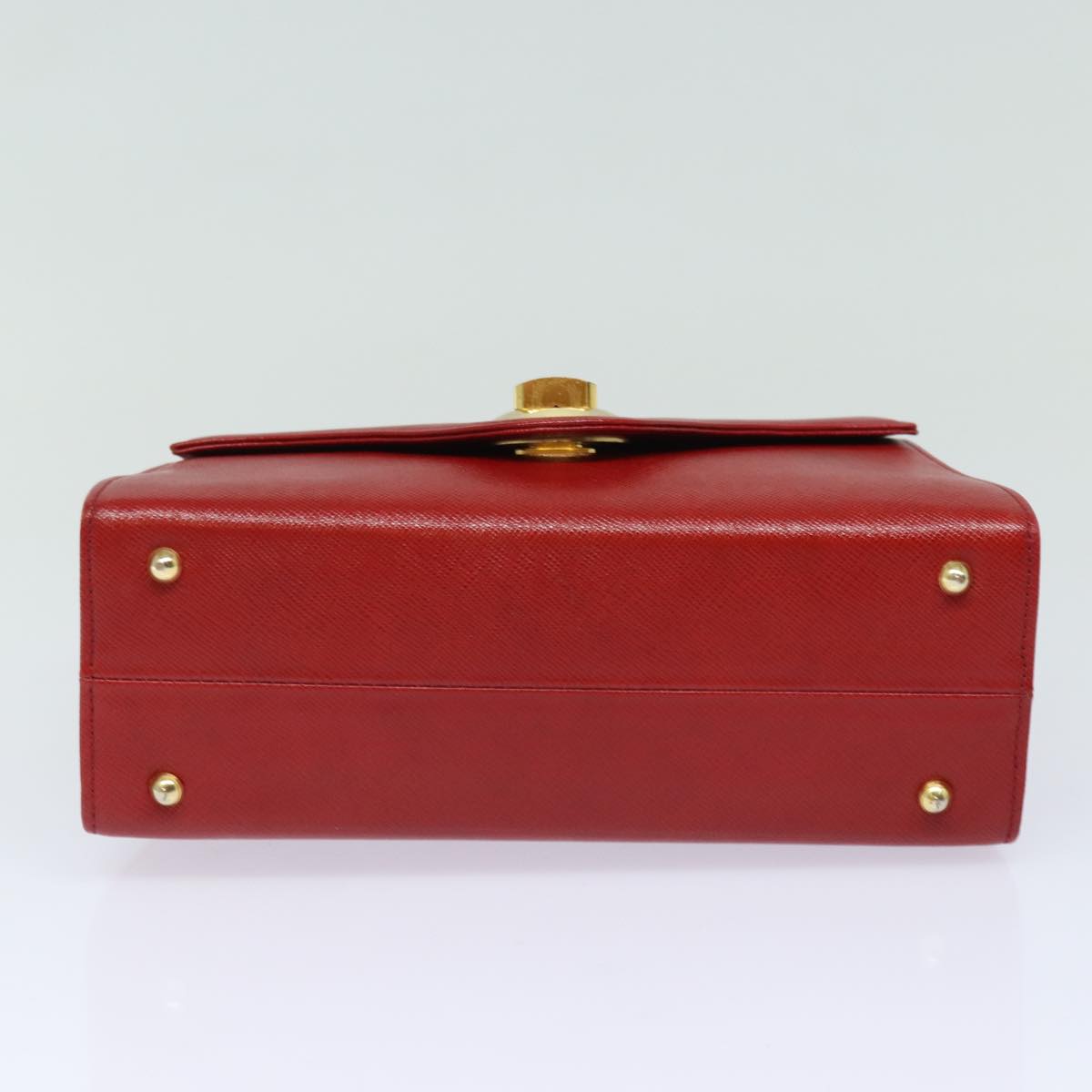 GIVENCHY Hand Bag Leather Red Auth bs15472