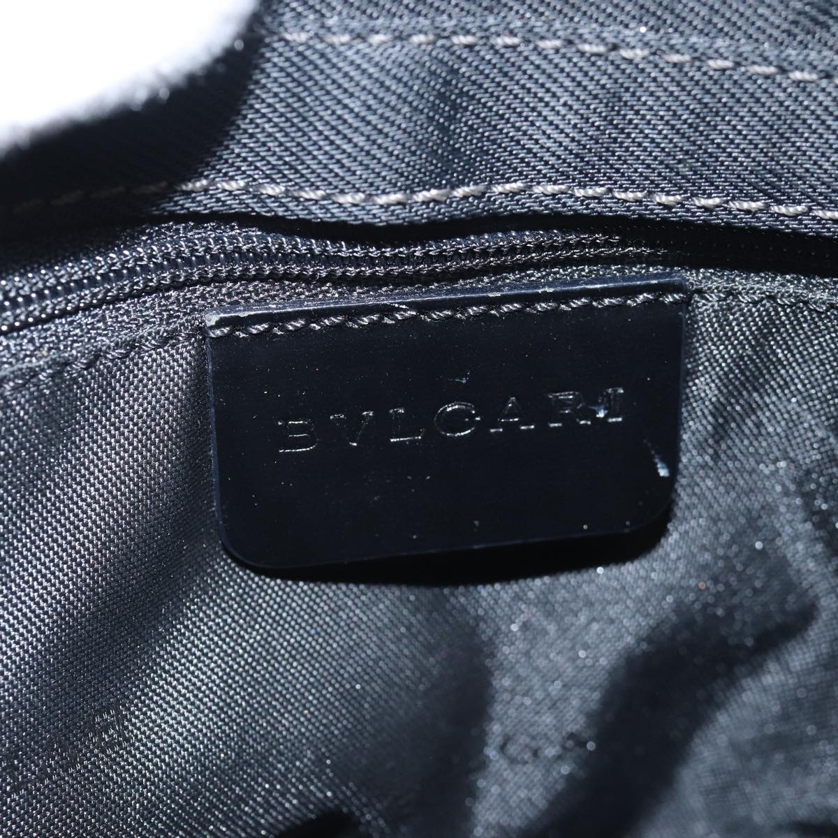 BVLGARI Backpack Nylon Black Auth bs15503