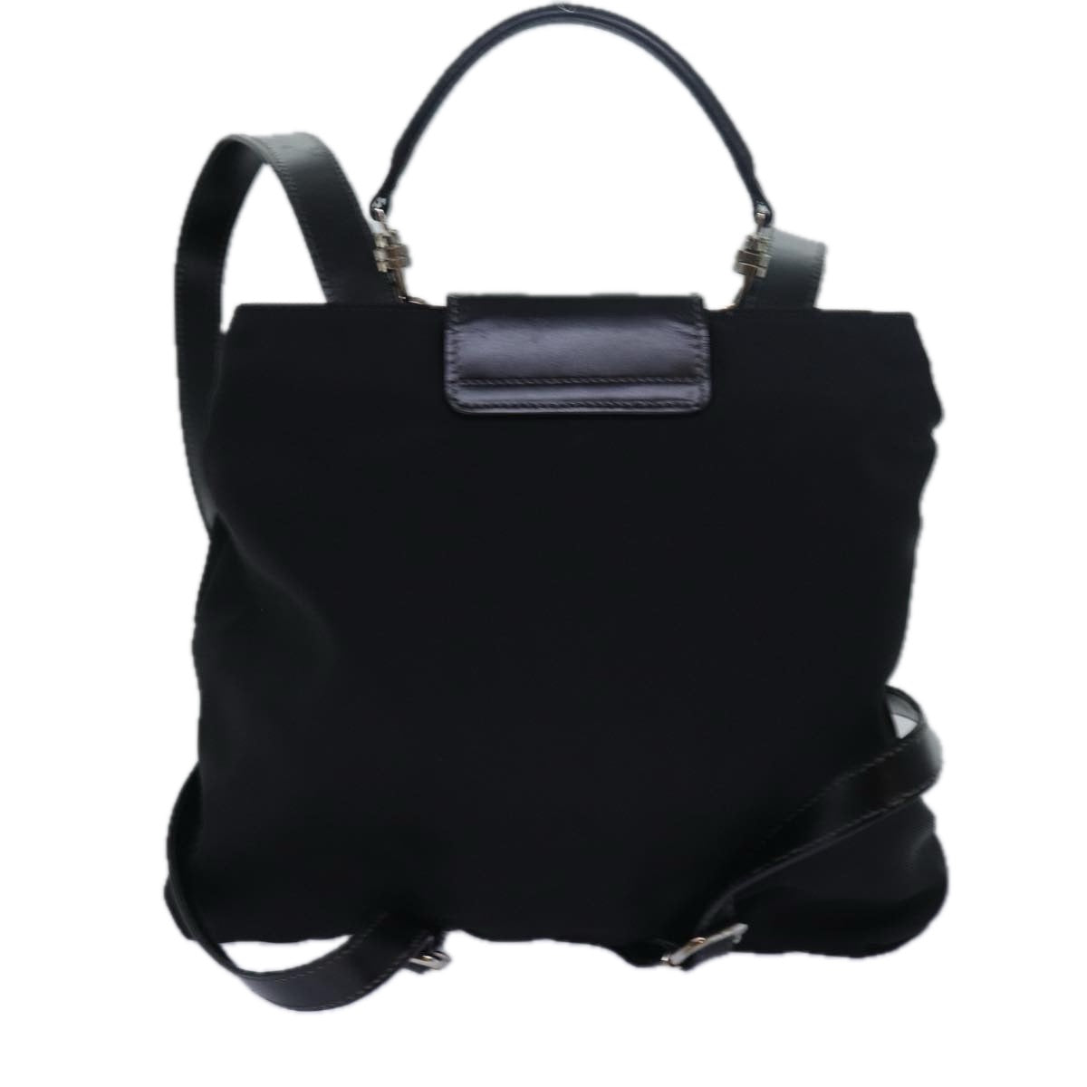 BVLGARI Backpack Nylon Black Auth bs15503 - 0