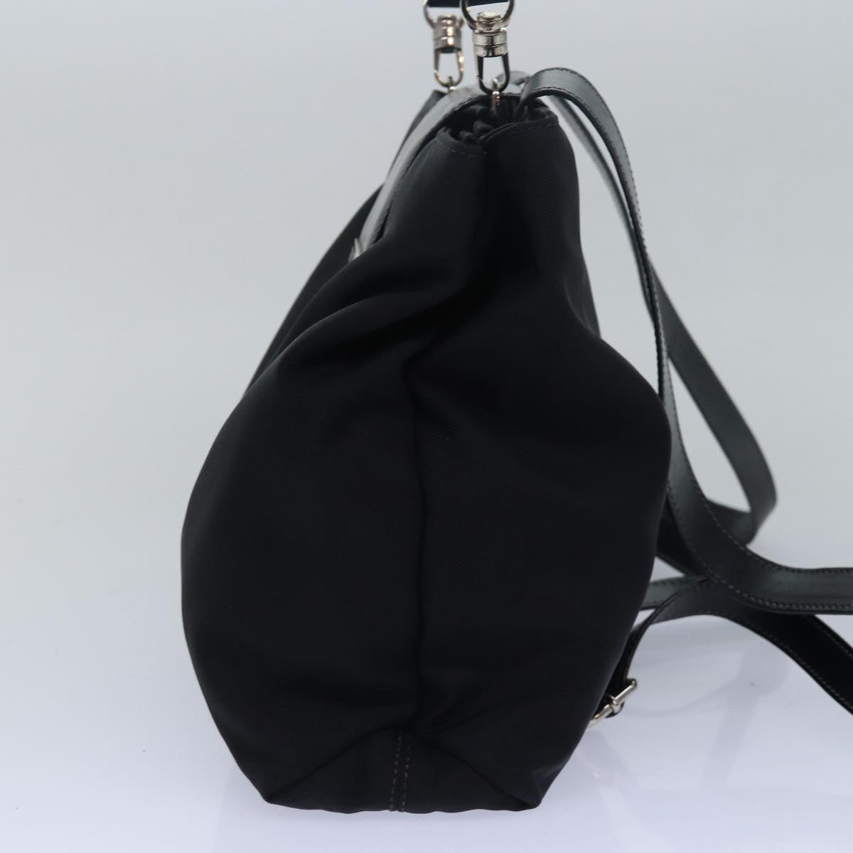 BVLGARI Backpack Nylon Black Auth bs15503