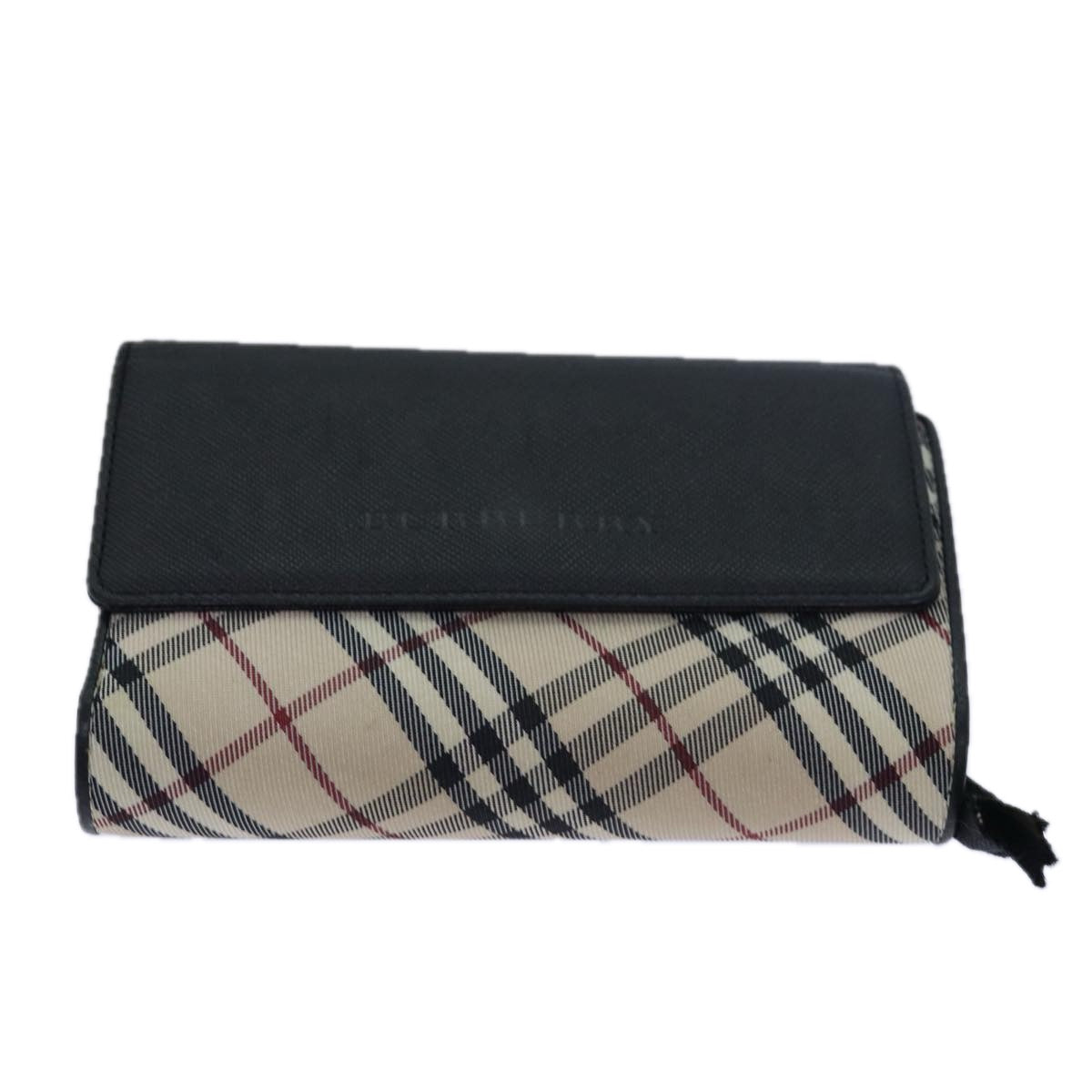 BURBERRY Nova Check Wallet PVC Leather 8Set Beige Auth bs15527 - 0