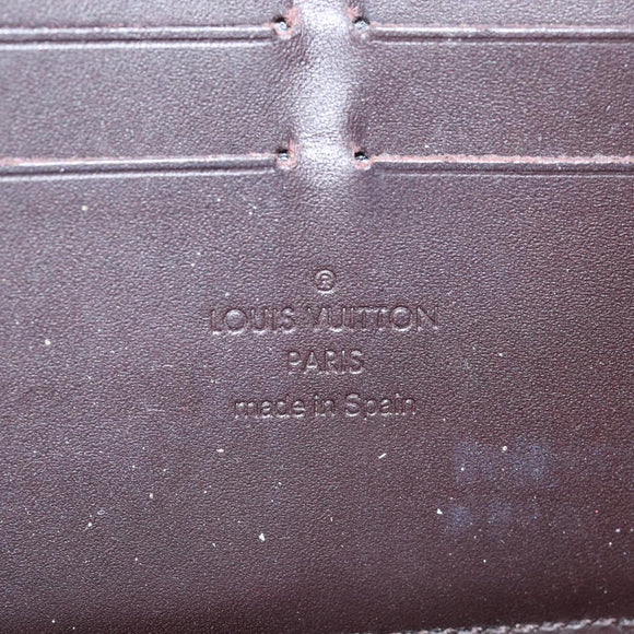 LOUIS VUITTON Monogram Vernis Zippy Wallet Wallet Amarante M93522 Auth bs15545