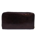 LOUIS VUITTON Monogram Vernis Zippy Wallet Wallet Amarante M93522 Auth bs15545-2