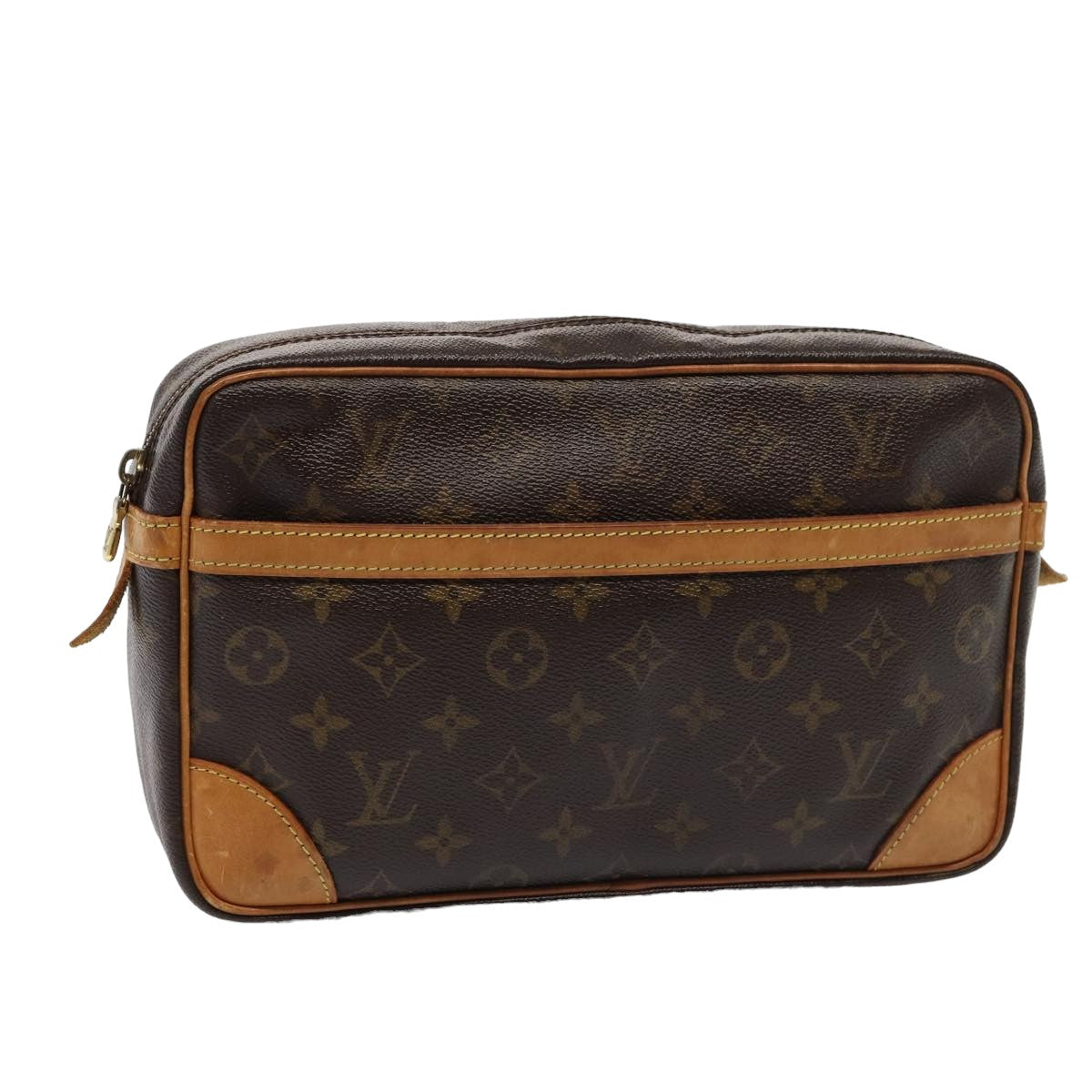 LOUIS VUITTON Monogram Compiegne 28 Clutch Bag M51845 LV Auth bs15553