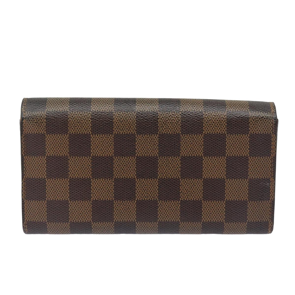 LOUIS VUITTON Damier Ebene Portefeuille Sarah Long Wallet N60491 LV Auth bs15557 - 0