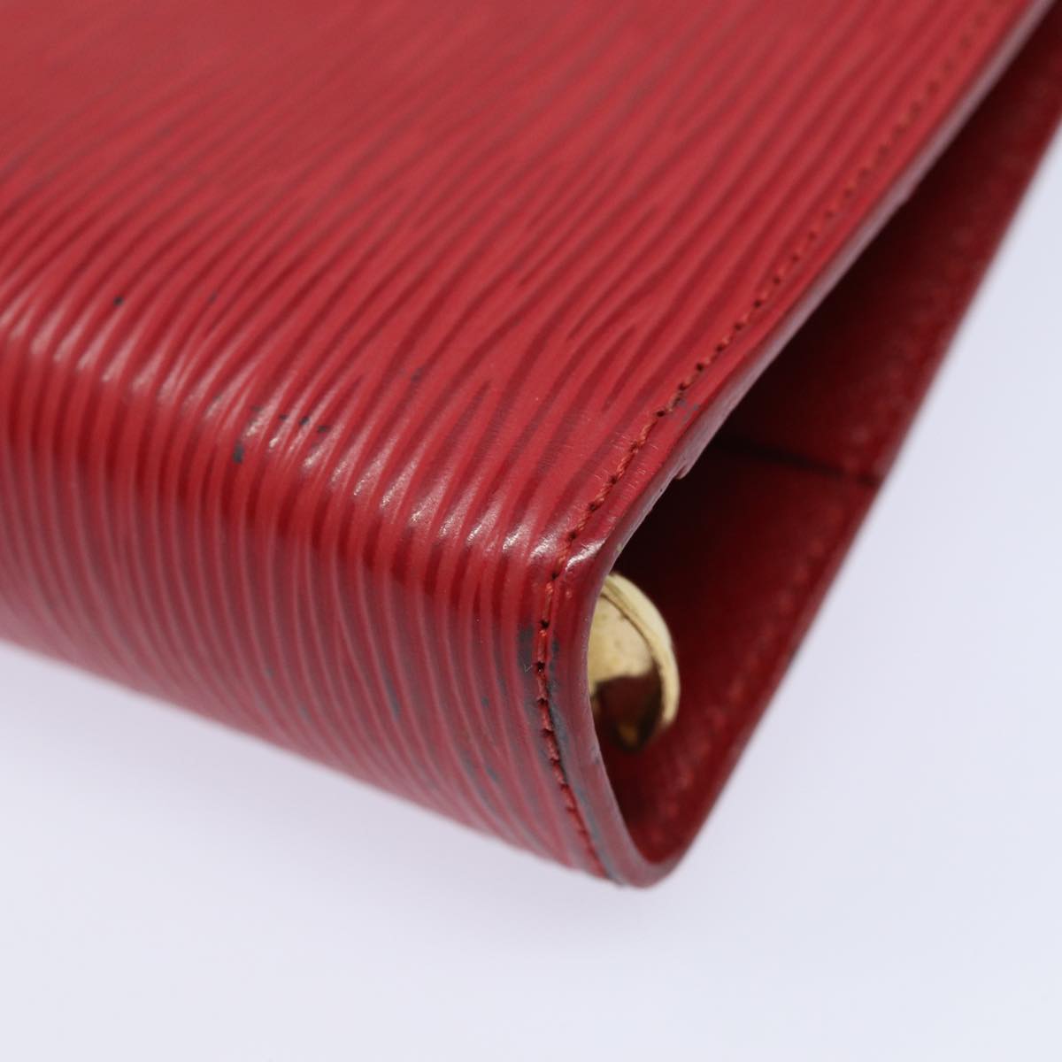 LOUIS VUITTON Epi Agenda MM Day Planner Cover Red R20047 LV Auth bs15560